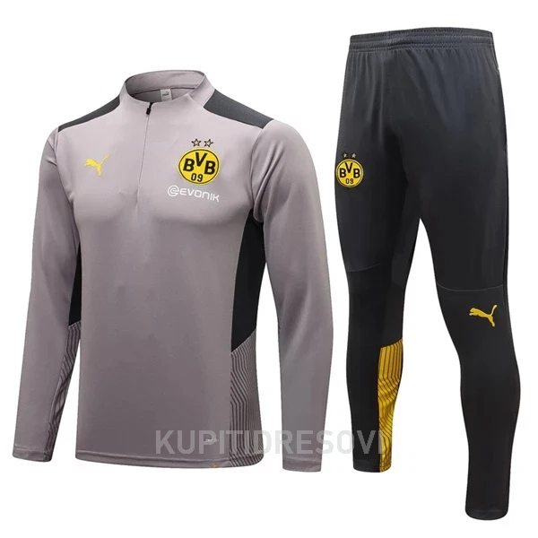 BVB Borussia Dortmund Komplet Sweatshirts Četvrt-Zip 2022/23 Svijetlo siva