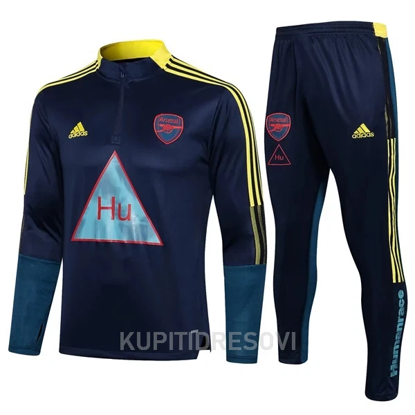 Dječji Arsenal Komplet Sweatshirts Četvrt-Zip 2022/23 Plavo žuta