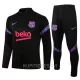 Dječji FC Barcelona Komplet Sweatshirts Četvrt-Zip 2022/23 Crna