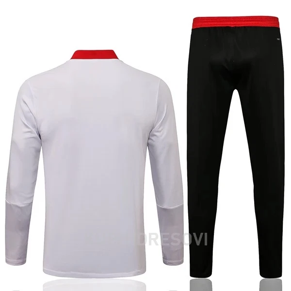 Dječji Manchester United Komplet Sweatshirts Četvrt-Zip 2022/23 Bijela