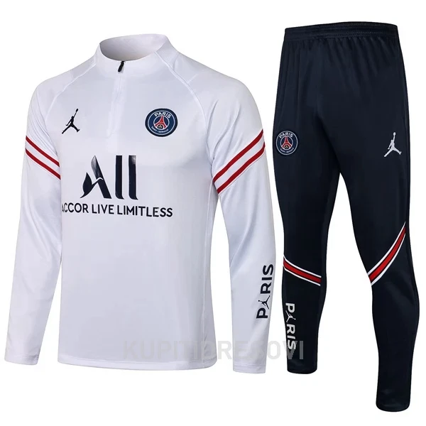 Dječji Paris Saint-Germain Komplet Sweatshirts Četvrt-Zip 2022/23 Bijela