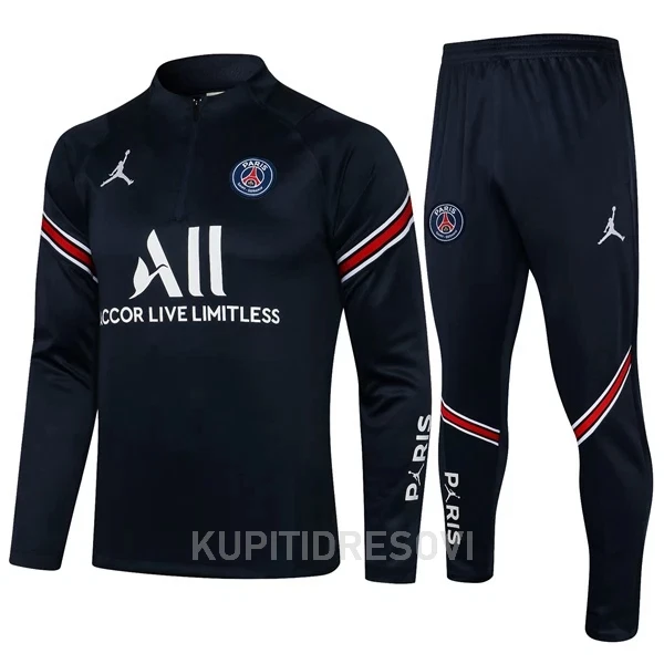 Dječji Paris Saint-Germain Komplet Sweatshirts Četvrt-Zip 2022/23 Plava