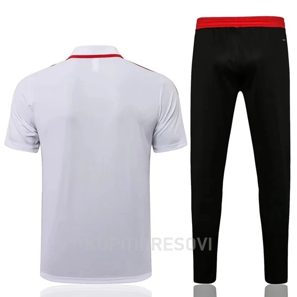 Manchester United Polo za Trening 2022/23 Bijelo Crveno Bijela
