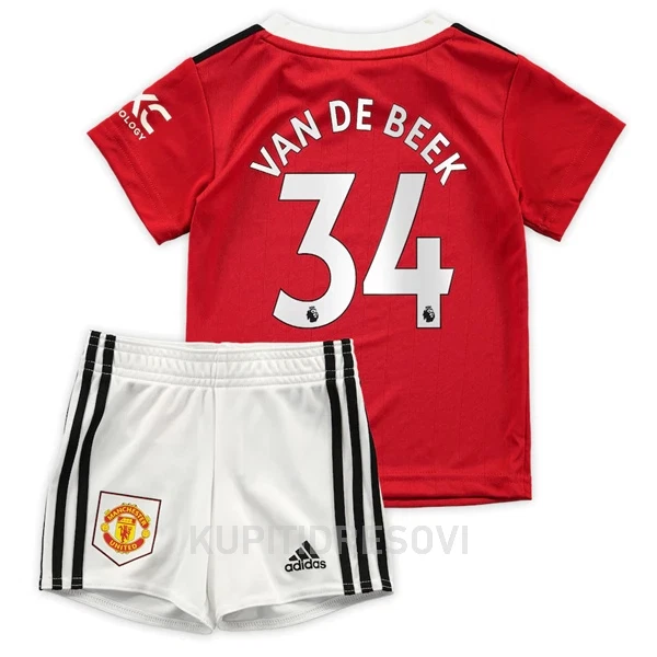 Dječji Dresovi Manchester United Van De Beek 34 Domaći 2022/23