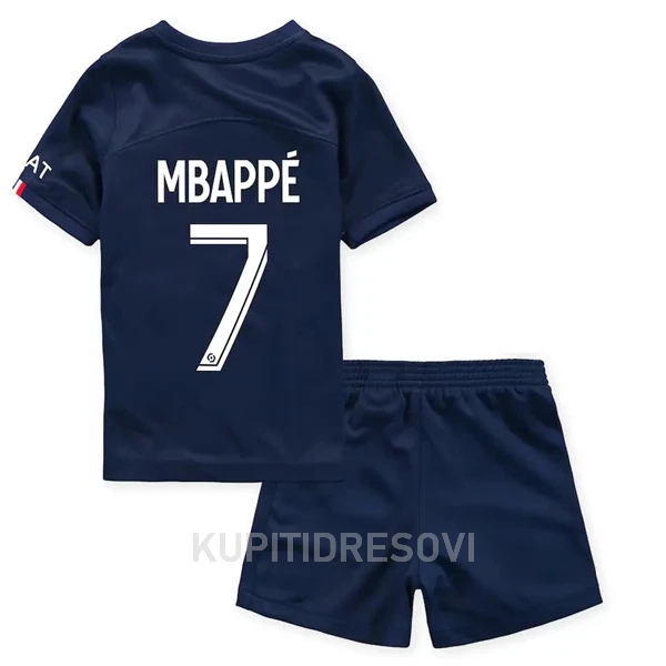 Dječji Dresovi Paris Saint-Germain Mbappé 7 Domaći 2022/23