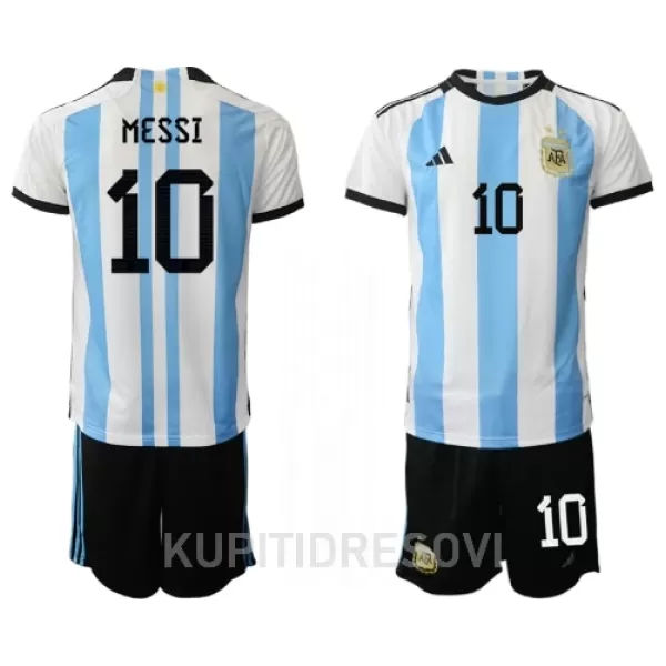 Dječji Dresovi Argentina Lionel Messi 10 Domaći SP 2022