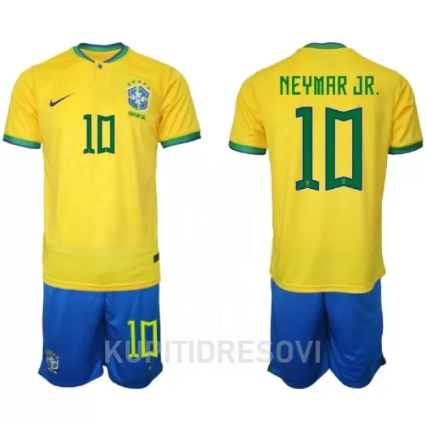 Dječji Dresovi Brazil Neymar Jr 10 Domaći SP 2022