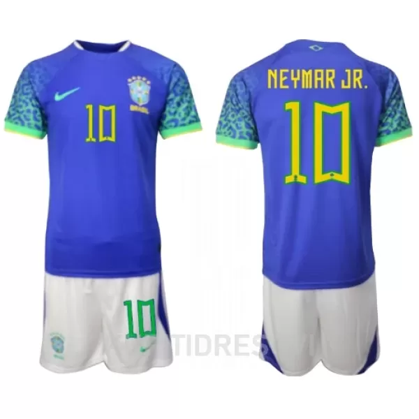 Dječji Dresovi Brazil Neymar Jr 10 Gostujući SP 2022