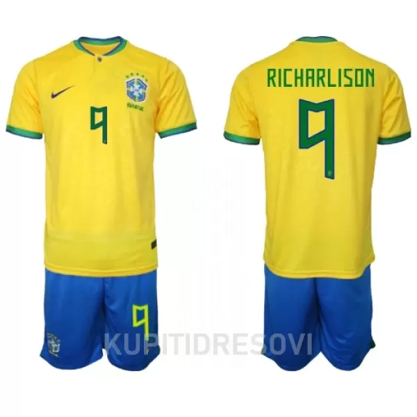 Dječji Dresovi Brazil Richarlison 9 Domaći SP 2022