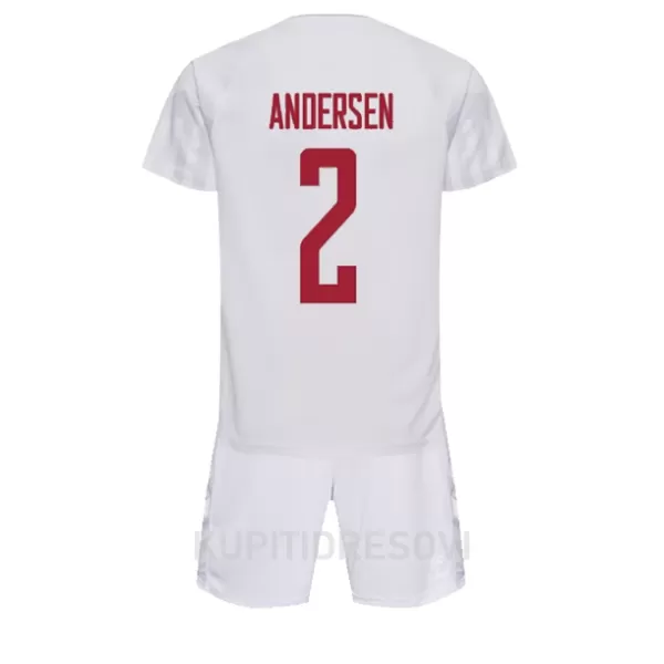 Dječji Dresovi Danska Joachim Andersen 2 Gostujući SP 2022