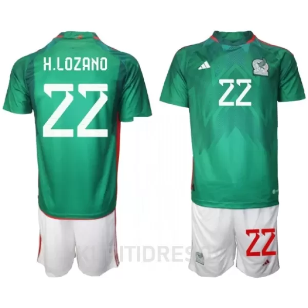 Dječji Dresovi Meksiko Hirving Lozano 22 Domaći SP 2022