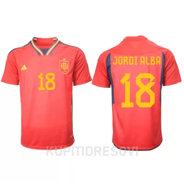 Dresovi Španjolska Jordi Alba 18 Domaći SP 2022