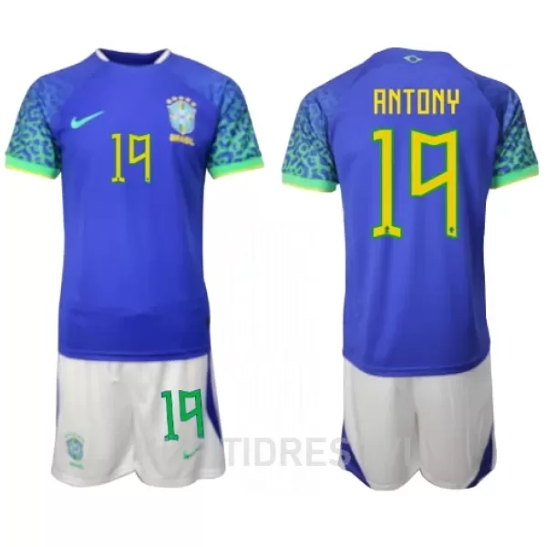 Dječji Dresovi Brazil Antony 19 Gostujući SP 2022