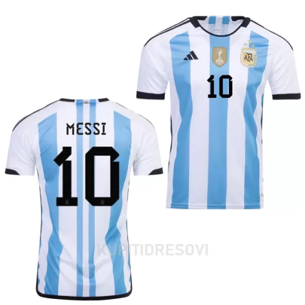 Dresovi Argentina 3 Star Messi 10 Domaći SP 2022