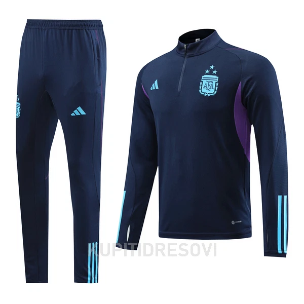 Argentina 3 Stars Royal Sweatshirt za Trening Četvrt-Zip 2022/23 Plava