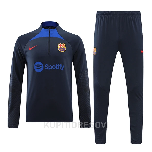 Barcelona Sweatshirt za Trening Četvrt-Zip 2022/23 Navy