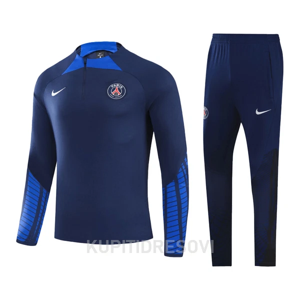 Dječji Paris Saint-Germain Sweatshirt za Trening Četvrt-Zip 2022/23 Navy