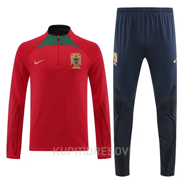 Portugal Sweatshirt za Trening Četvrt-Zip 2022 Crvena