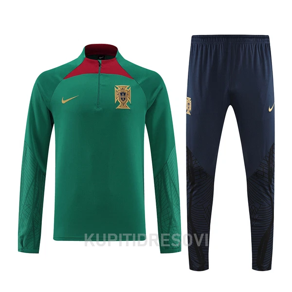 Portugal Sweatshirt za Trening Četvrt-Zip 2022 Zelena