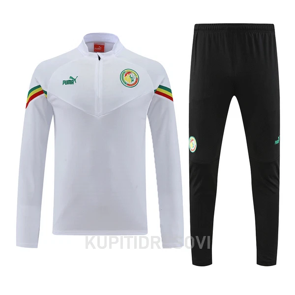 Senegal Sweatshirt za Trening Četvrt-Zip 2022/23 Bijela