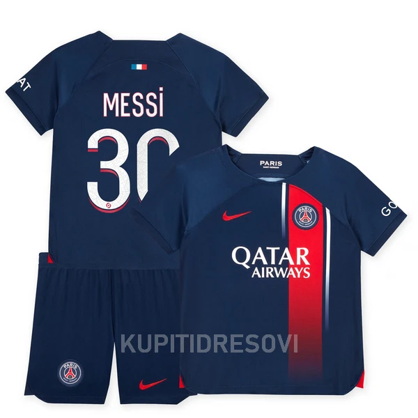 Dječji Dresovi Paris Saint-Germain Messi 30 Domaći 2023/24