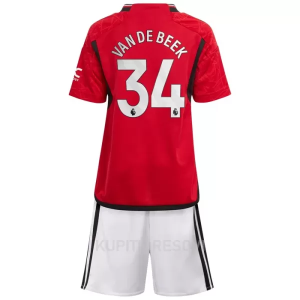 Dječji Dresovi Manchester United Van De Beek 34 Domaći 2023/24