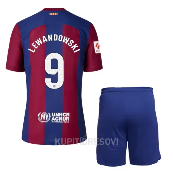 Dječji Dresovi FC Barcelona Lewandowski 9 Domaći 2023/24
