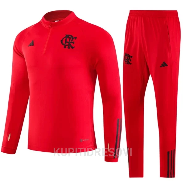 CR Flamengo Komplet Sweatshirts Četvrt-Zip 2023/24 Crvena