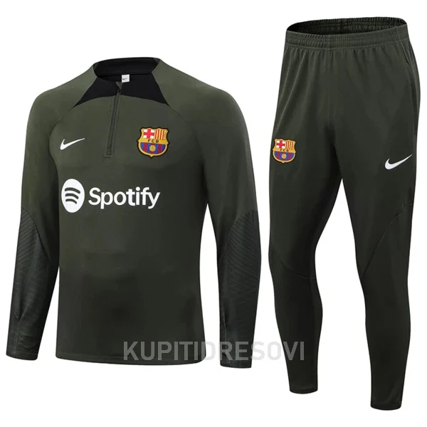 FC Barcelona Komplet Sweatshirts Četvrt-Zip 2023/24 Zelena