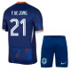 Dječji Dresovi Nizozemska Frenkie de Jong 21 Gostujući Euro 2024