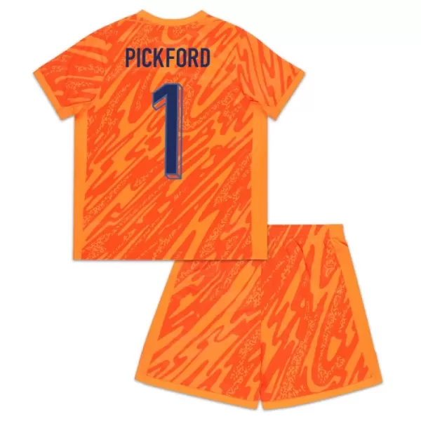 Dječji Golmanski Dresovi Engleska Pickford 1 Euro 2024 Naranča