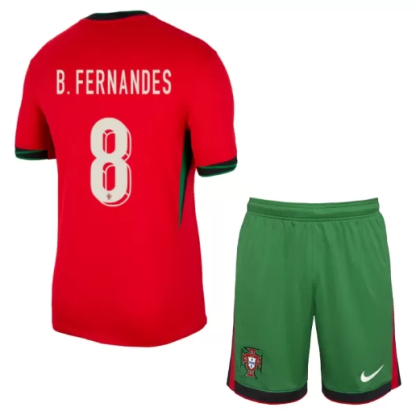 Dječji Dresovi Portugal Bruno Fernandes 8 Domaći Euro 2024