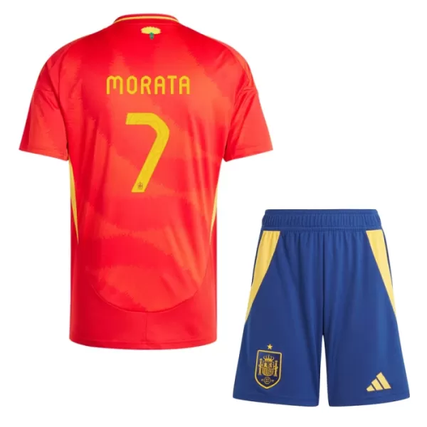 Dječji Dresovi Španjolska Alvaro Morata 7 Domaći Euro 2024