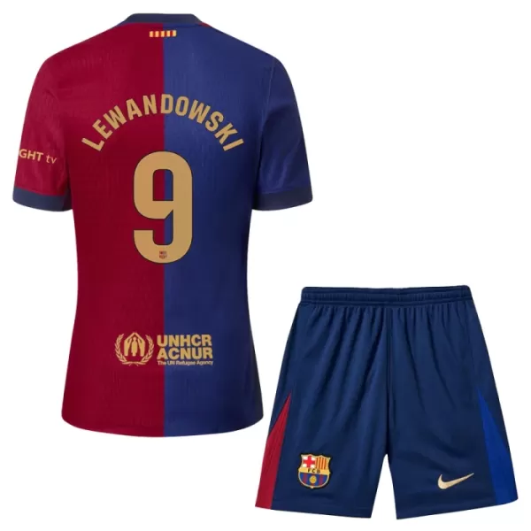 Dječji Dresovi FC Barcelona Lewandowski 9 Domaći 2024/25