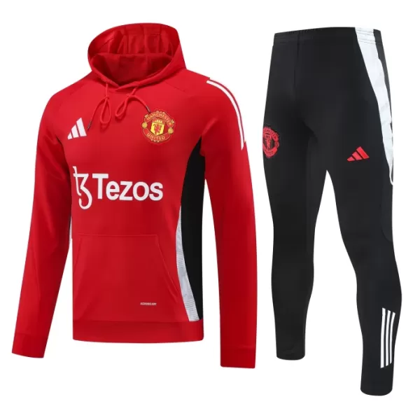 Komplet Trenirke za Treniranje Manchester United Hoodie 2024/25 Crvena