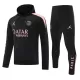 Komplet Trenirke za Treniranje Paris Saint-Germain Hoodie 2024/25 Crna