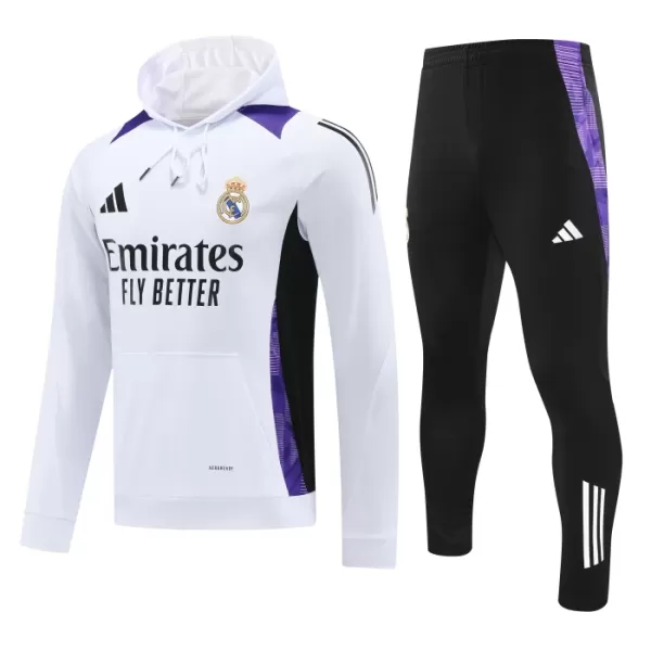 Komplet Trenirke za Treniranje Real Madrid Hoodie 2024/25 Bijela