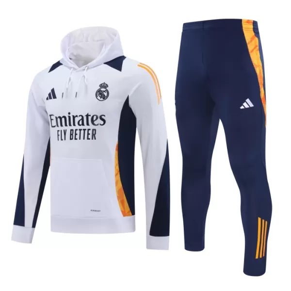 Komplet Trenirke za Treniranje Real Madrid Hoodie 2024/25 Bijela